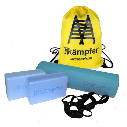 Комбо-набор для йоги Kampfer Combo Blue