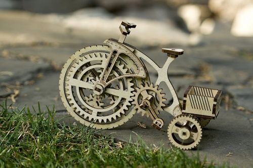 Деревянный конструктор "Велосипед-визитница", WoodTrick фото 4