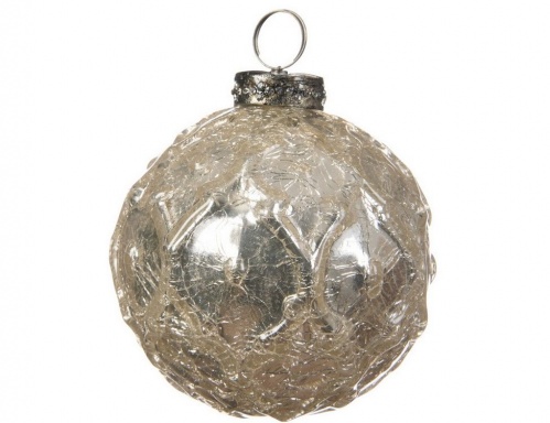 Винтажный шар Риволи перламутровый, стекло (Kaemingk) фото 2