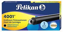 Pelikan INK 4001, Чернила (картридж), Brilliant Black, 5 шт в упаковке