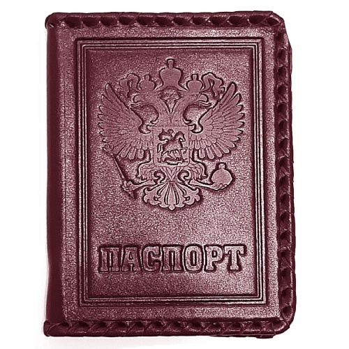 Обложка на паспорт | Герб РФ с оплеткой фото 2