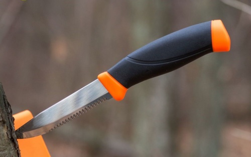 Нож Morakniv Companion F Serrated, нержавеющая сталь, оранжевый фото 10
