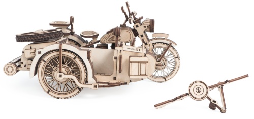 Сборная модель из дерева Lemmo Мотоцикл с коляской УРАН фото 2