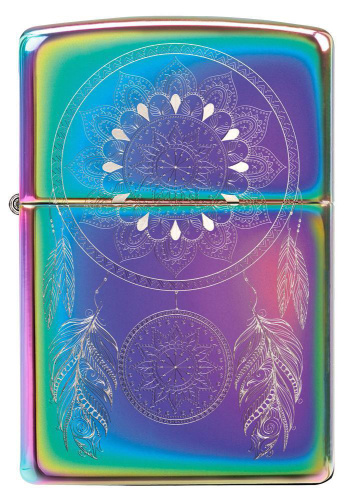 Зажигалка Zippo Dream Catcher с покрытием Multi Color, латунь/сталь, разноцветная, 36x12x56 мм фото 6