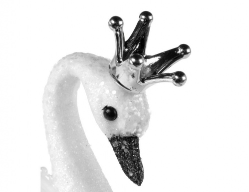 Ёлочная игрушка "Царевна лебедь", перо, на клипсе, 14x5x8.5 см, Kaemingk фото 3