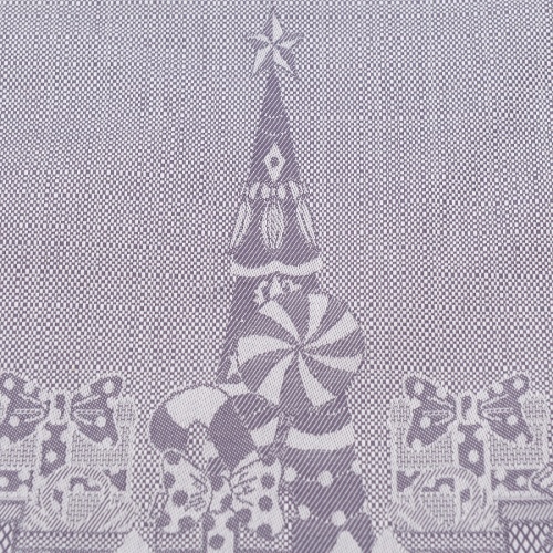 Салфетка из хлопка фиолетово-серого цвета с рисунком Щелкунчик, new year essential, 53х53см фото 4