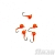 Мормышка вольфрам Яман Шар с ушками, р.4, 0,80 г, цвет оранж. (5 шт.) Я-МР1482