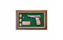 Панно с пистолетами Макаров со знаками ФСБ в подарочной коробке, ПС-40