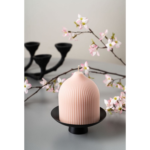 Свеча декоративная бежево-розового цвета из коллекции edge фото 7