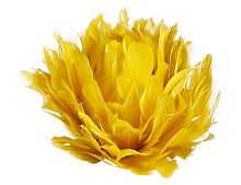 Декоративный цветок ХРИЗАНТЕМА - ПУШИСТОЕ СОЛНЫШКО на клипсе, перо, 12 см, Edelman