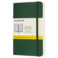 Блокнот Moleskine Classic Soft Pocket, 192 стр., зеленый, в клетку