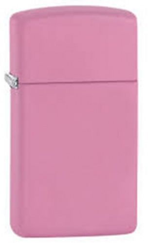 Зажигалка ZIPPO Slim®, латунь с покрытием Pink Matte, розовый, матовая, 30х10x55 мм, 1638