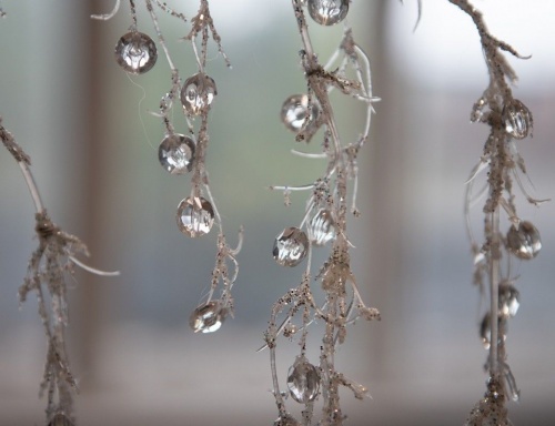 Декоративная ветка "Ледяная мерцающая ива", акрил, 120 см, Kaemingk фото 5