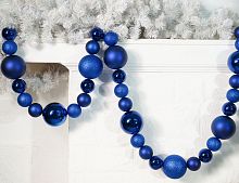 Бусы на ёлку ПРАЗДНИЧНАЯ РОСКОШЬ, пластик, голубой, 6-10 см, 220 см, Winter Deco