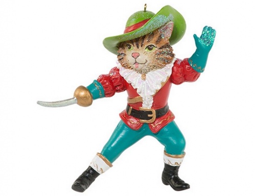 Ёлочная игрушка "Кот в сапогах", полистоун, 10 см, Holiday Classics фото 2