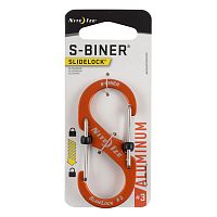 Карабин металлический NiteIze S-Biner Carabiner, алюминевый,размер 3 SBA3