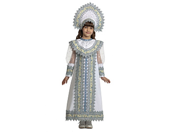 Карнавальный костюм снегурочки Сударыня, рост 122 см, Батик