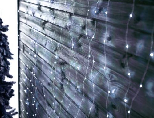 Световой занавес "Светлячок", 256 mini LED, 1,6x1,6+1,5 м, серебристый провод, Торг-Хаус фото 4