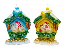 Фигурная свеча "Новогодняя избушка", 11х14.5 см, разные модели, Омский Свечной