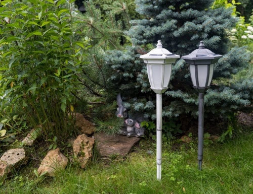 Садовый фонарь на солнечной батарее BUENA VILLA три в одном, 24 тёплых белых LED-огня с эффектом живого пламени, 18x53.5 см, Kaemingk фото 3