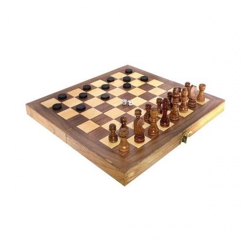 Игра настольная 3 в 1 (шахматы, шашки, нарды), L29 W14 H4,5 см 219819 фото 2