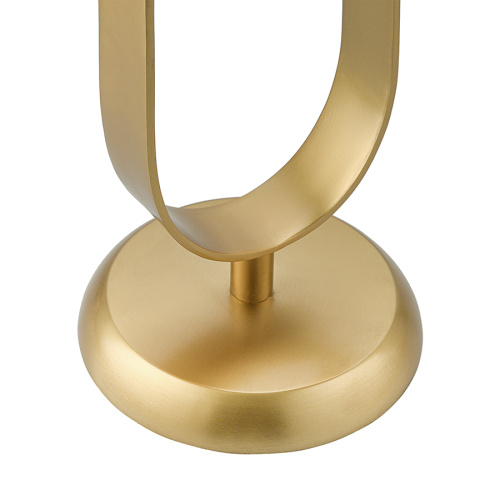 Столик приставной svein, D25,5 см, мрамор/золотой фото 4