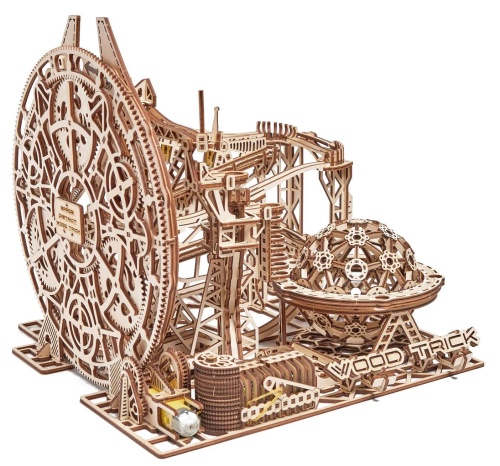 Механическая деревянная сборная модель Wood Trick Бегущий лабиринт Галактика Марбл фото 7