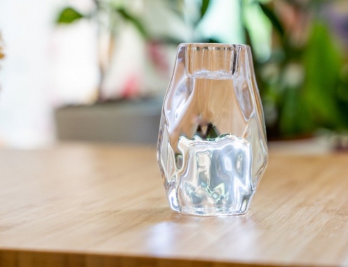 Стеклянный подсвечник "Стильная льдинка", стекло, 8 см, SHISHI