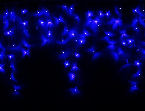 Светодиодная гирлянда "Бахрома" ICICLE RUBI, 100 LED-огней, 2х0.5+1.5 м, коннектор, черный каучук, уличная, SNOWHOUSE фото 2