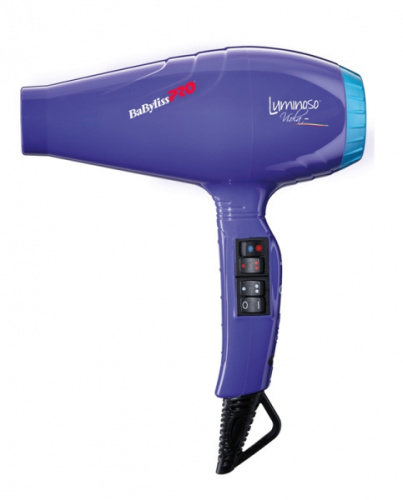 Фен BaByliss Pro Luminoso+, 2100 Вт, 2 насадки, фиолетовый фото 4