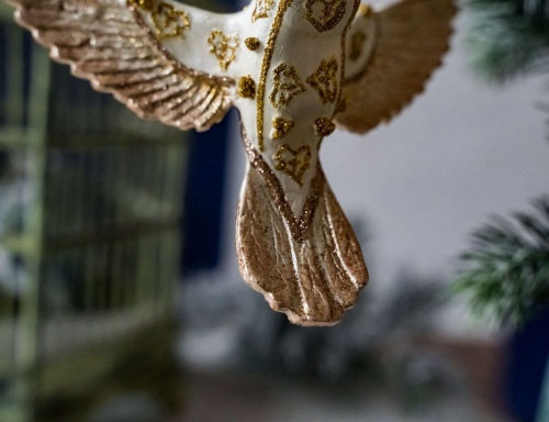 Ёлочное украшение "Колибри с орнаментом", полистоун, 13 см, разные модели, Goodwill фото 7