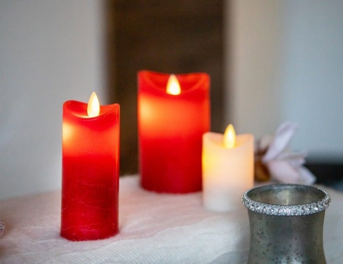 Восковая свеча "Танцующее пламя", тёплый белый LED-огонь колышущийся, таймер, Koopman International фото 2