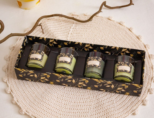 Подарочный набор ароматических свечей LUXURY - JUNGLE SAFARI, 6 см, 4 шт., Koopman International фото 3
