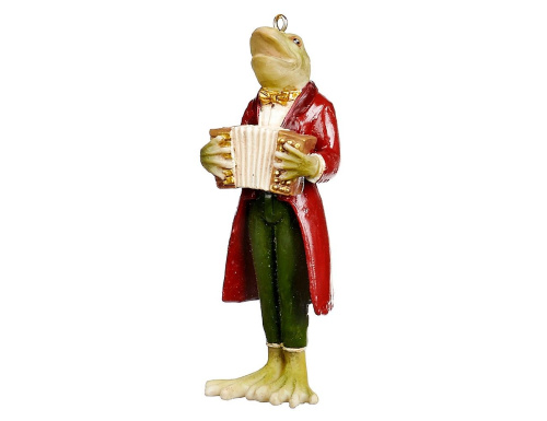 Ёлочное украшение ЛЯГУШОНОК-ГАРМОНИСТ, полистоун, 11 см, Goodwill