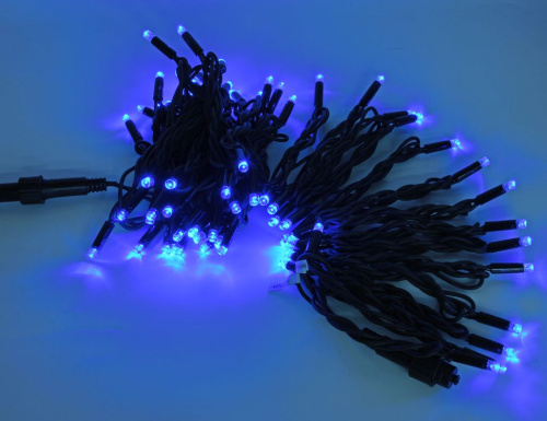 Уличная гирлянда Legoled 100 синих LED, холодное мерцание, 10 м, черный КАУЧУК, соединяемая, IP65, BEAUTY LED фото 5