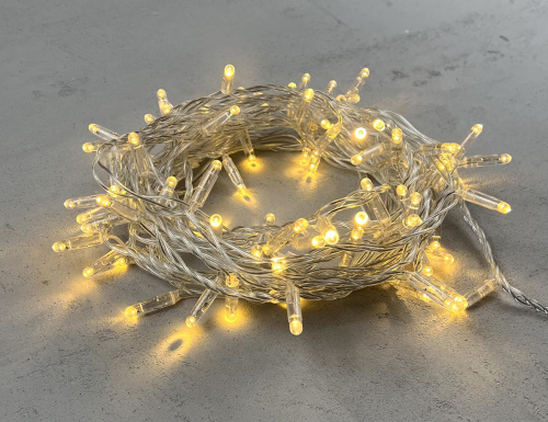 Гирлянды на дерево Клип Лайт Quality Light Cap 60 м, 600 теплых белых LED ламп, прозрачный ПВХ, IP65, BEAUTY LED фото 3