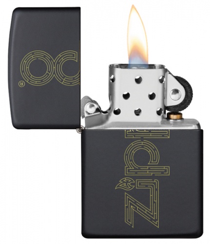 Зажигалка Zippo Design, покрытие Black Matte, латунь/сталь, черная, матовая, 38x13x57 мм фото 2