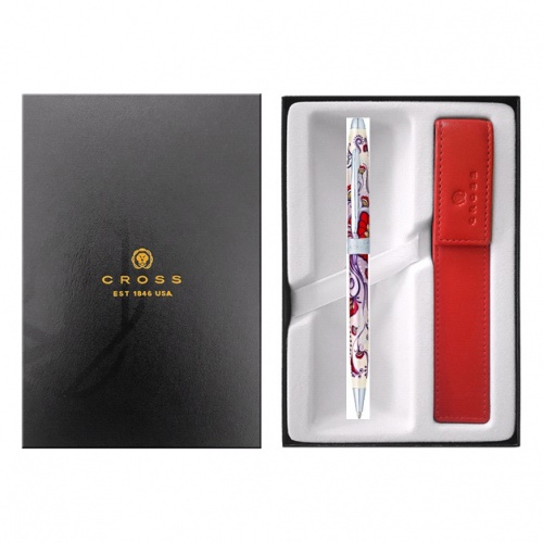 Набор подарочный Cross Botanica - Red Hummingbird Vine, шариковая ручка + чехол