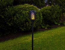 Садовый светильник - фонарь Solar "Фламенко" на солнечной батарее, LED-огни с эффектом живого пламени, STAR trading