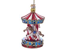 Ёлочная игрушка КАРУСЕЛЬ С ЛОШАДКАМИ, стекло, 12 см, Kurts Adler