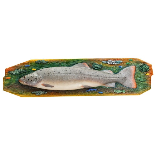 Декоративное панно на стену Форель (Таймень) карамель (подарок рыбаку, сувенир)