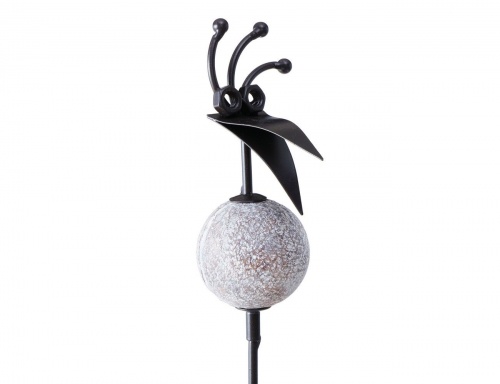 Штекер садовый "Птичка знайка - шарик", металлическая, серая, 100 см, Boltze фото 2