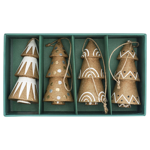 Набор елочных украшений из папье-маше zero waste из коллекции new year essential фото 3