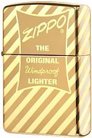 Зажигалка Zippo Vintage Box Top с покрытием High Polish Brass, латунь/сталь, золотистая, глянцевая