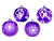 Набор стеклянных шаров КУДЕСНИК, фиолетовый, 4х75 мм, Елочка