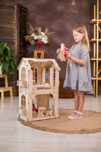 Кукольный домик ХэппиДом &quot;Дом для кукол до 30 см&quot; с мебелью фото 2