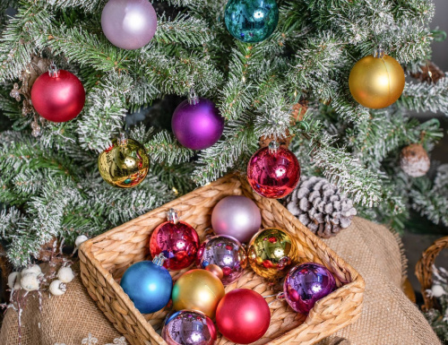 Набор пластиковых шаров Коллекция ФАНТАЗИЯ ОБЕРА, 60 мм, 16 шт., Winter Deco