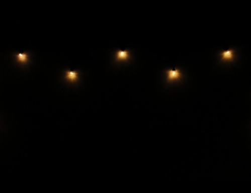 Ламполайт линейно-свесовый, 10х0.2 м, 20 ламп, теплый белый, коннектор, черный провод, уличная, Rich LED фото 4