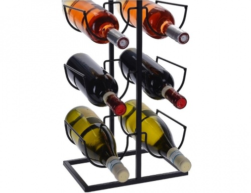 Подставка для винных бутылок "Гарон", металл, чёрная, 51х24х17 см, Koopman International фото 2