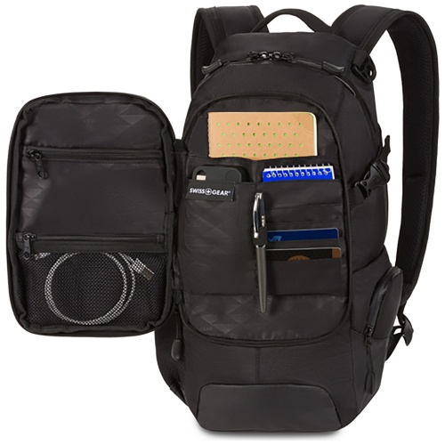 Рюкзак Swissgear, чёрный, 24х15,5х46 см, 15,5 л фото 4